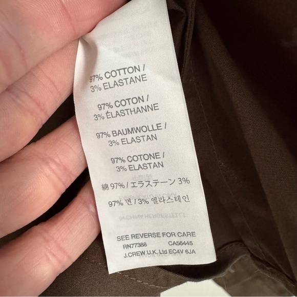 J. Crew NWT Stretch Perfect Olive Button Down Shirt - Picture 2 of 5